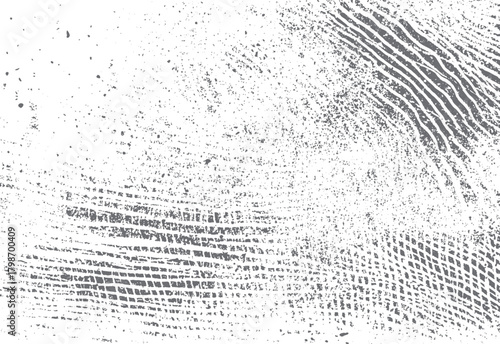 Abstract textured background with distressed gray lines and speckles on white canvas grunge