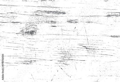 Distressed weathered grey wood grain texture with knot and scratches for background use vector