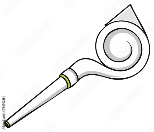 Party favor noisemaker with cartoon style and outlined design for holiday events