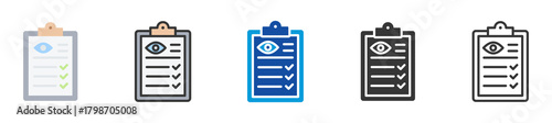 eye exam icon set multi style various collection