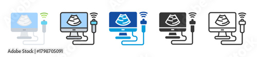 ultrasound icon set multi style various collection