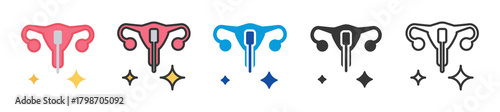 pap smear icon set multi style various collection