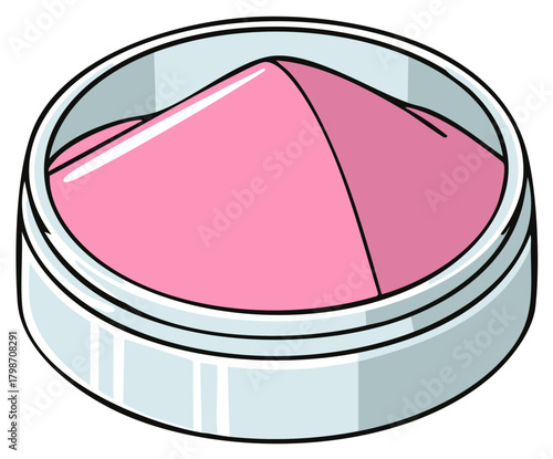 Pink Lip Scrub in a Silver Container for Exfoliation and Beauty Treatment