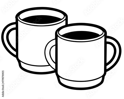 Two mugs of coffee, perfect for a cozy morning