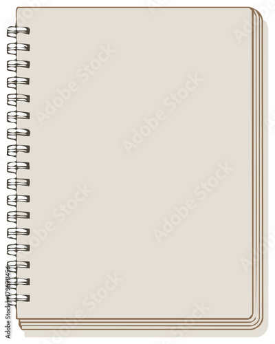 Open Spiral Notebook with Blank Pages Ready for Sketches, Notes, or Journaling