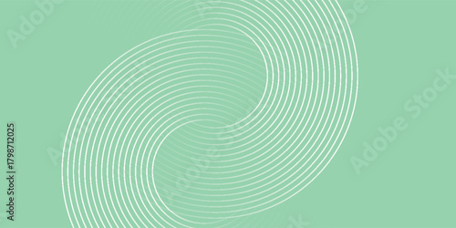 This abstract soft green background with overlapping circular lines and subtle gradient tones creates a modern and calming design. This modern background is perfect for presentations.