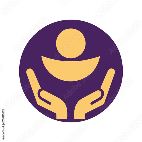 World Prematurity Day awareness illustration set with purple ribbon, baby care, family support, hope and neonatal symbols vector