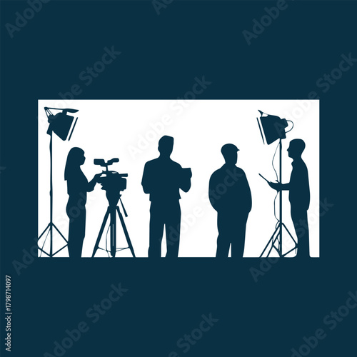 Global Television Communication Network Vector Set for World Television Day, Media Broadcasting, Streaming, and Digital Technology Illustration