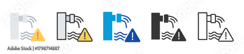 water pollution icon set multi style various collection