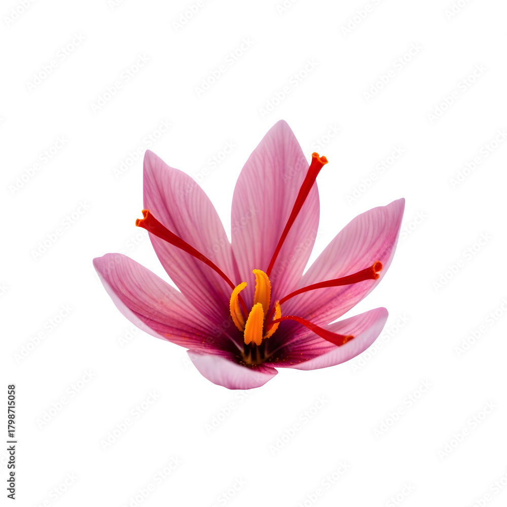 Fototapeta premium Saffron flower isolated on transparent background
