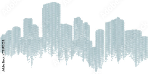 City buildings abstract background. Smart city, urban concept, real estate, organization office, future cityscape, skyline panorama, skyscraper architecture, building construction tech concept.