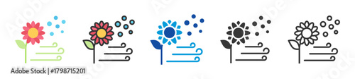 pollen icon set multi style various collection