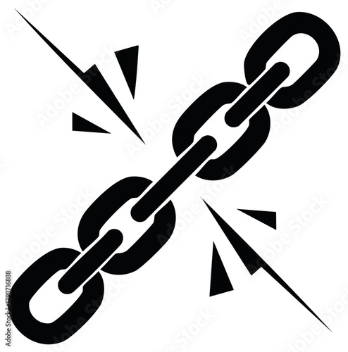 Broken Chain Link Symbol