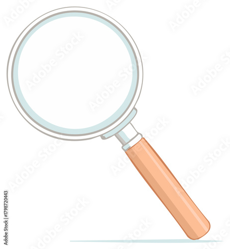 Magnifying glass graphic illustration isolated, concept of finding information, search, explore