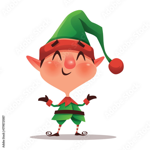 Christmas Elf Character Open Arm