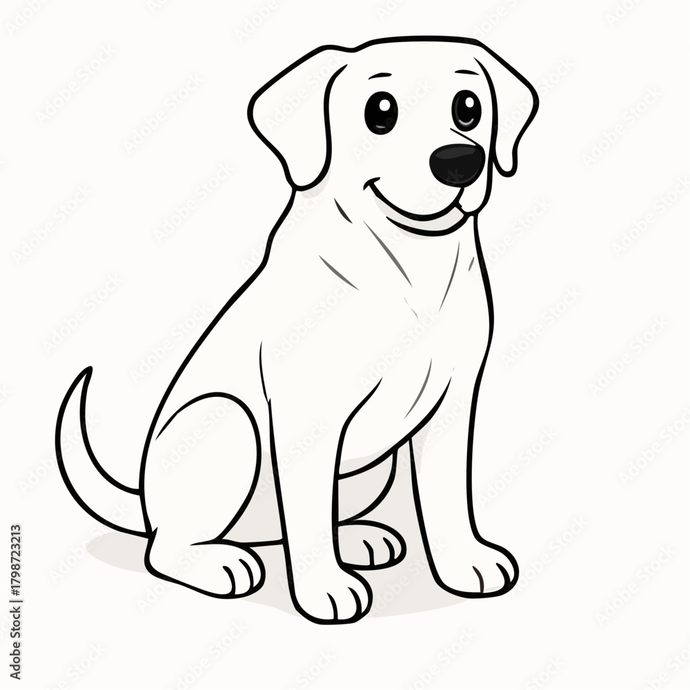 Obraz premium vector illustration of a dog