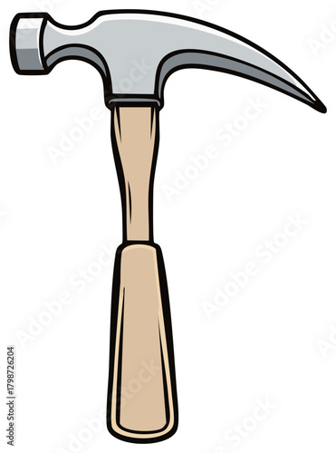 Illustrative Claw Hammer Tool Construction Equipment Hardware Icon