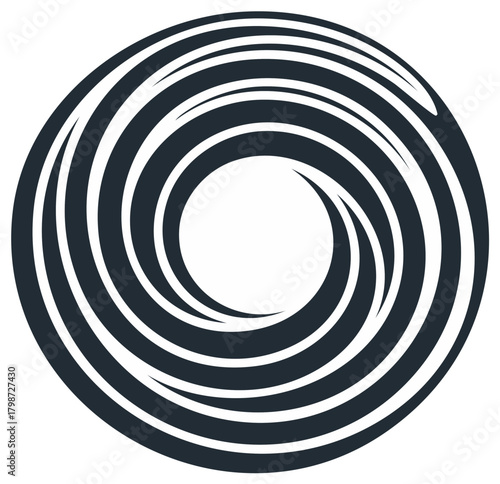 Hypnotic Dark Swirl Pattern Illusion Circular Vortex Motion Effect Design
