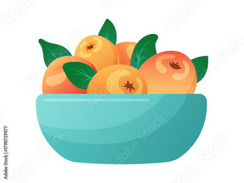 colorful basket of seasonal orchard apples, bright illustration of freshly harvested summer and autumn apples