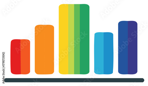 Simple Colorful Bar Graph Illustrating Statistical Data Trends