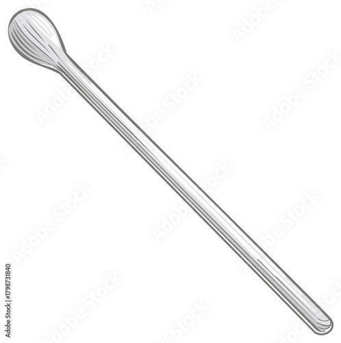 Clean laboratory stirring rod for mixing and scientific sample handling.