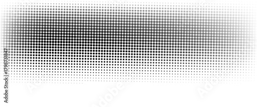Dotted halftone gradient texture. Fading polka dot background. Repeated dots gradation pattern background. Black vanishing comic pop art overlay backdrop.