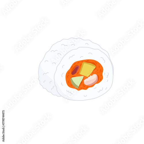 vector illustration of uramaki sushi