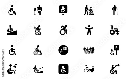 Wheelchair Icon – Disability & Handicap Symbol, 