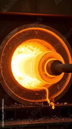 Wallpaper Mural Glass Blowing Furnace Molten Glass Creation Footage Torontodigital.ca