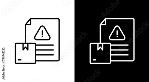Warning Label  White Icon Set Design