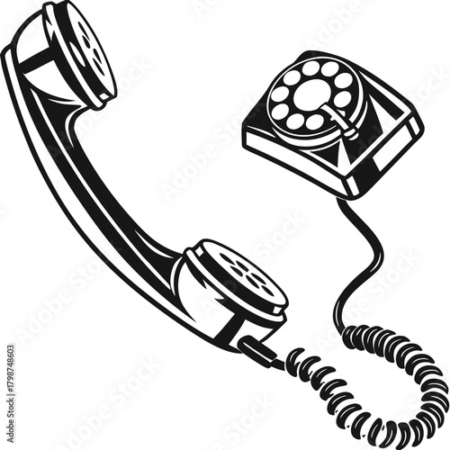 vector illustration of a telephone
