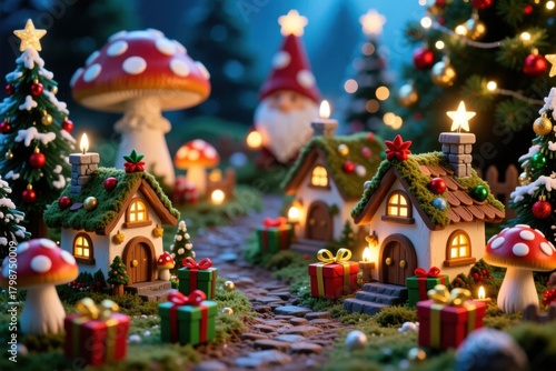 Wallpaper Mural Charming Holiday Village with Cozy Homes and Festive Decor Torontodigital.ca