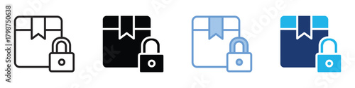 Security icon set multiple style collection