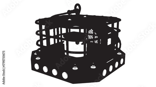 Create a striking visual with this abstract black and white geometric structure, perfect for modern designs, architectural concepts, and bold, minimalist presentations that demand attention