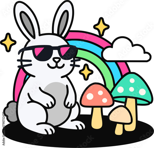 enjoy rabbit illustration