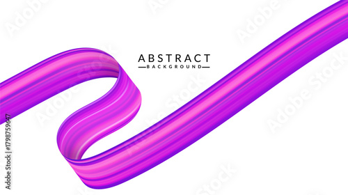 Vibrant flowing ribbon of magenta and purple creates a dynamic abstract background for modern design projects.