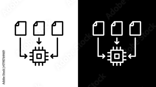 Data Collector  White Icon Set Design