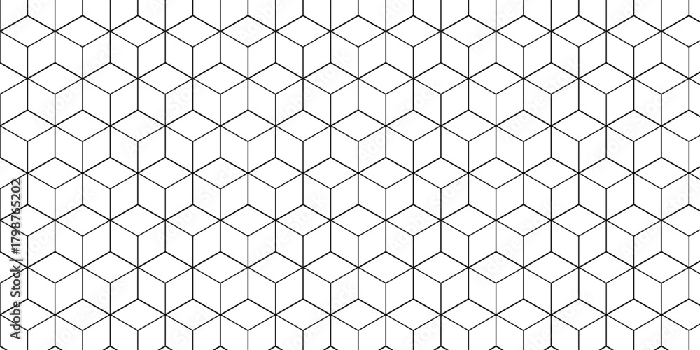 Fototapeta premium Futuristic hexagon pattern vector cube design. Cubic concept design abstract technology background. 