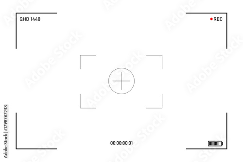 QHD 1440 Camera Viewfinder Screen Overlay Template