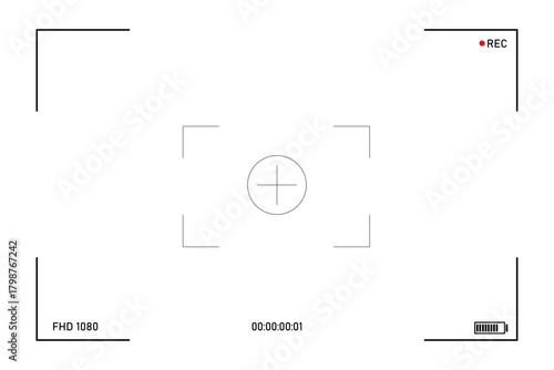 FHD 1080 Camera Viewfinder Recording Interface Overlay