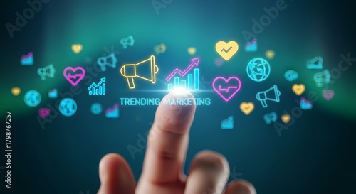 Boost your trending marketing strategy for social media success with vibrant design