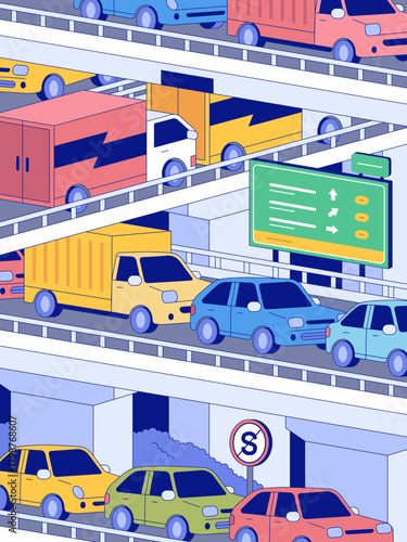 Urban Traffic Flow – Multi-Level Highway