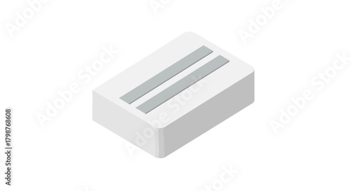 Minimalist white toaster for breakfast or brunch, enjoy your morning toast with this appliance, add a touch of style to your kitchen with this design