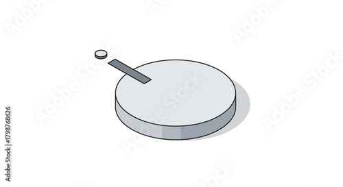 Minimalist isometric illustration of a simple diving board and pool, perfect for summer fun promotions or leisure concepts and vacation themes