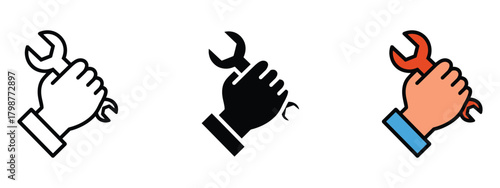 Repair and fix work icon vector. mechanical, construction symbol. vector illustration.