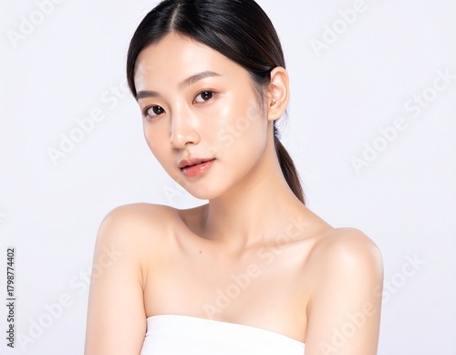 清潔感のある美容系の若い女性　A clean, beautiful young woman