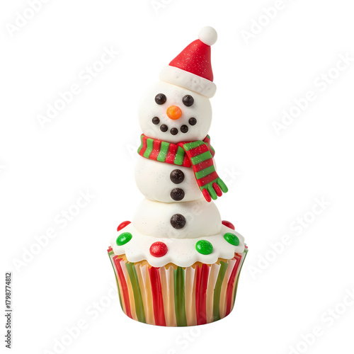 Delightful festive snowman cupcake brings holiday cheer and sweet celebration to winter parties and seasonal events