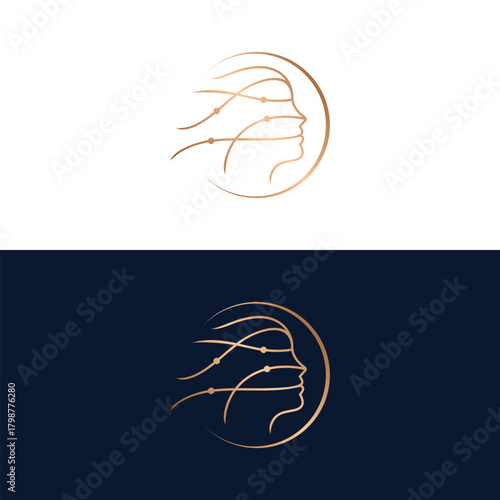 bio tech human logo design