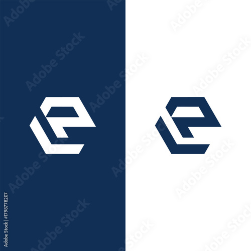 Abstract LP monogram logo template