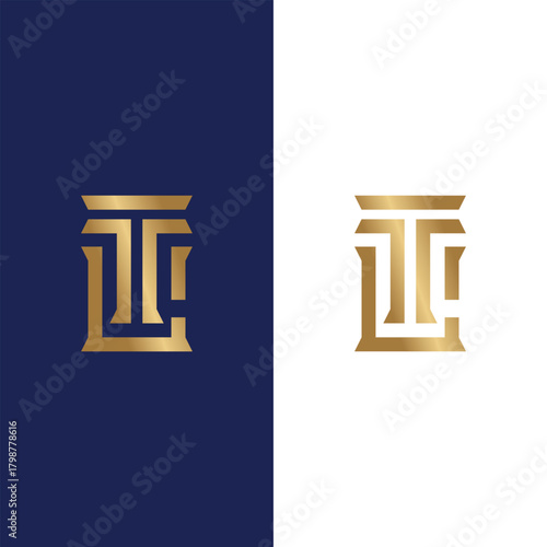 Golden royal T pillar logo